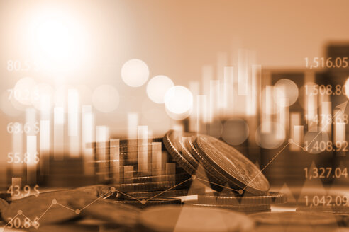 Image of graph and coins 