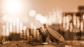 Image of graph and coins 